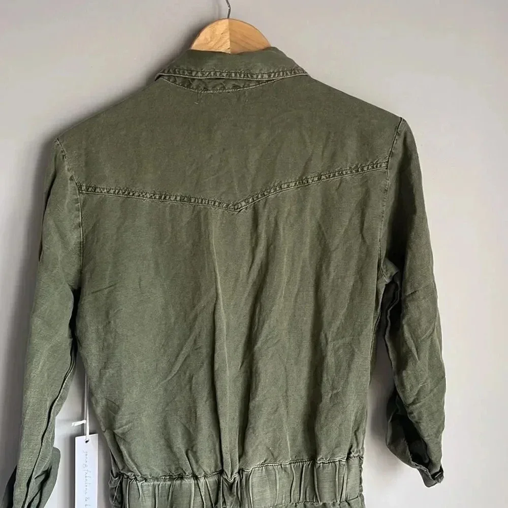 NEW young fabulous & broke river Romper in cadet Pigment